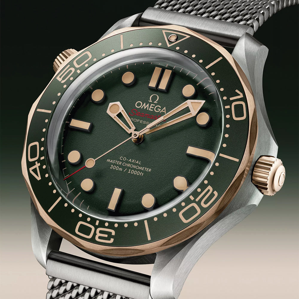 OMEGA Seamaster Diver 300M Titanium and Bronze Gold 42mm - Green on Bracelet