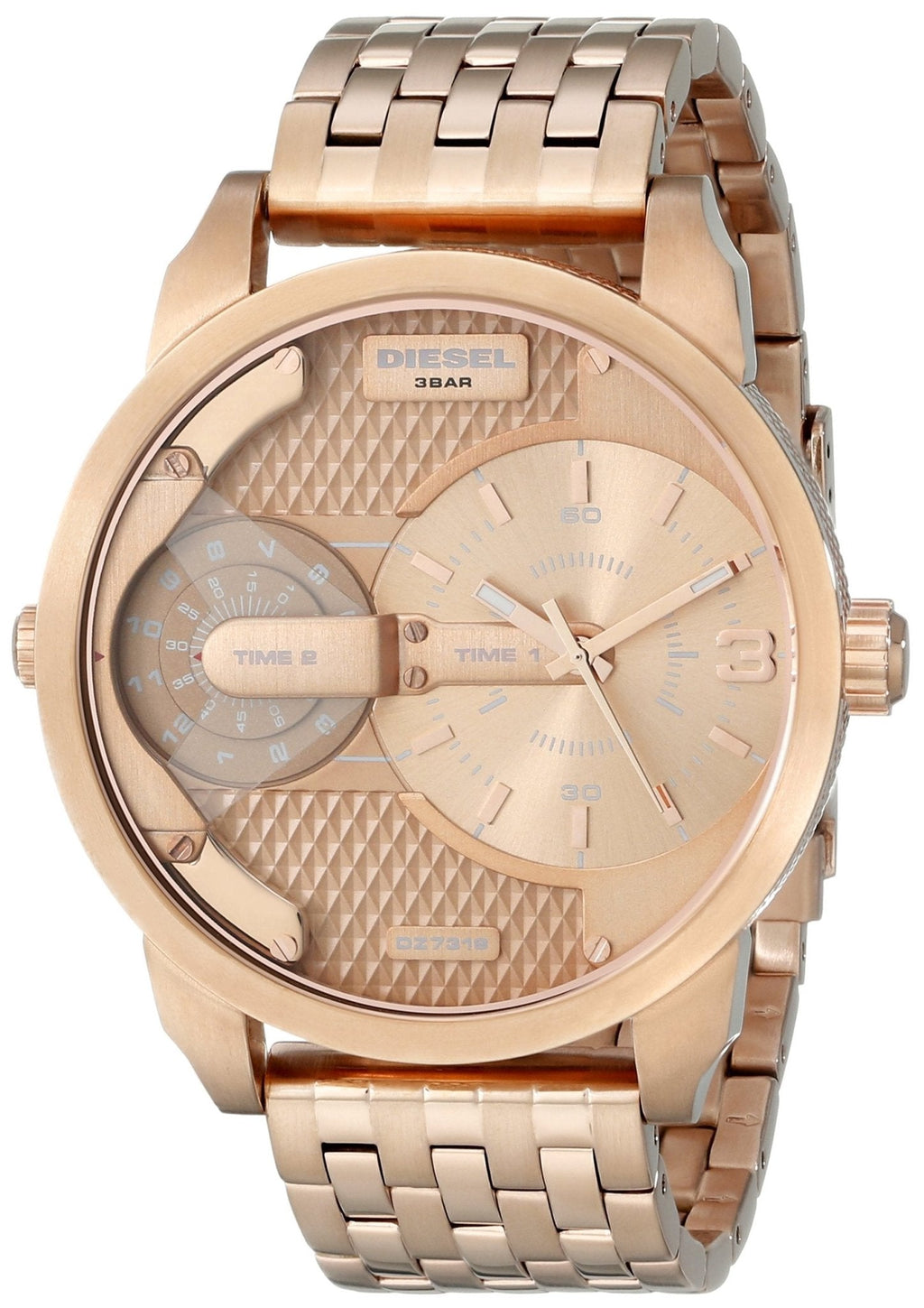 Diesel DZ7318 Mini Daddy Men's Watch – Rose Gold Dial & Rose Gold Stainless Steel Strap