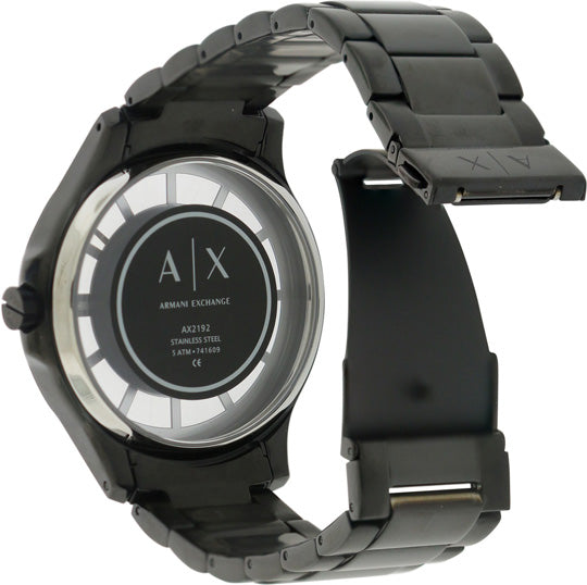 Armani Exchange Hampton Series AX2192 Men's Chronograph – Black Dial with Matching Black Stainless Steel Bracelet