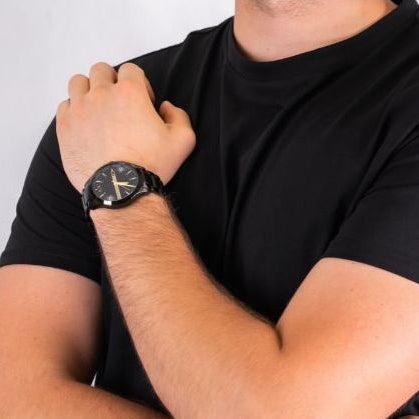 Armani Exchange Hampton AX2413 Men's Chronograph – Black Dial with Black Stainless Steel Strap