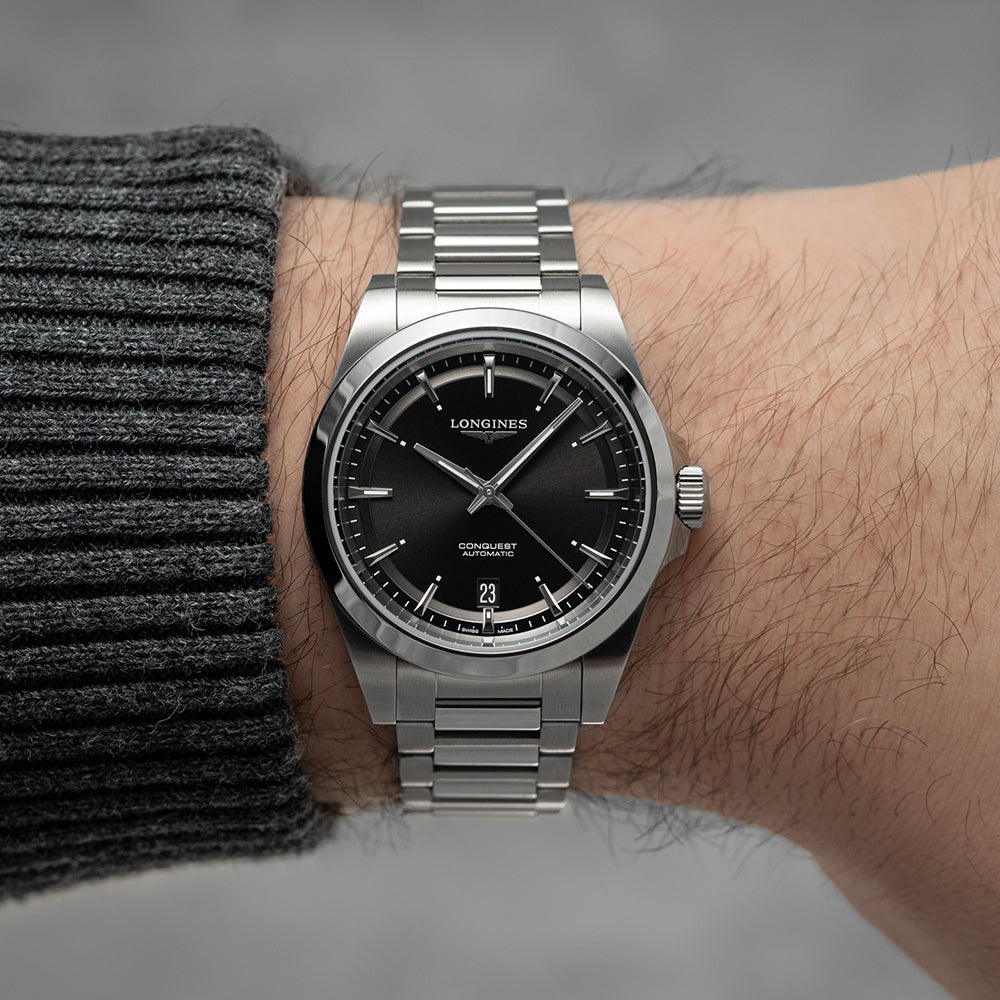 longines Conquest 38mm - Black on Bracelet